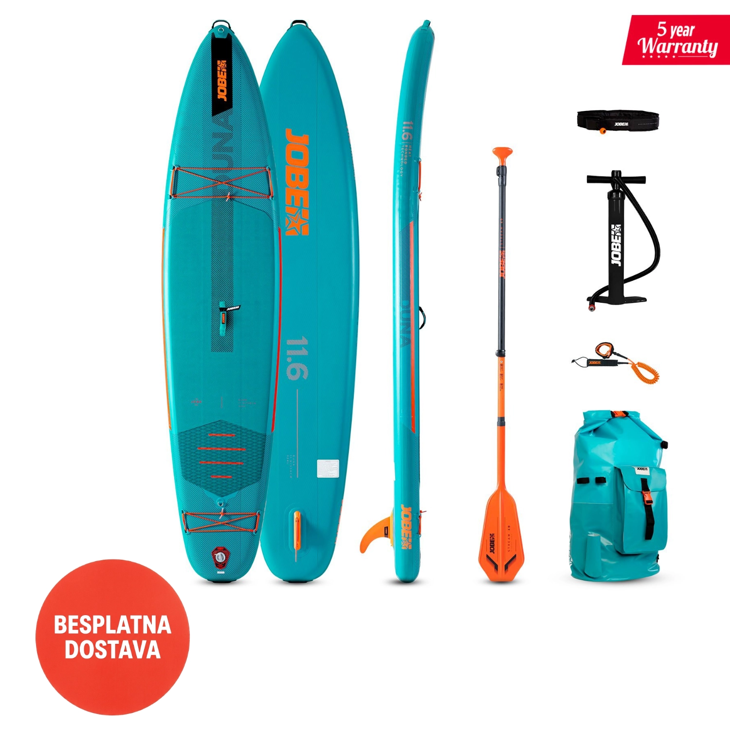 Jobe Aero Duna 11.6 Teal SUP Daska Jobe Aero Duna 11.6 Teal SUP Daska