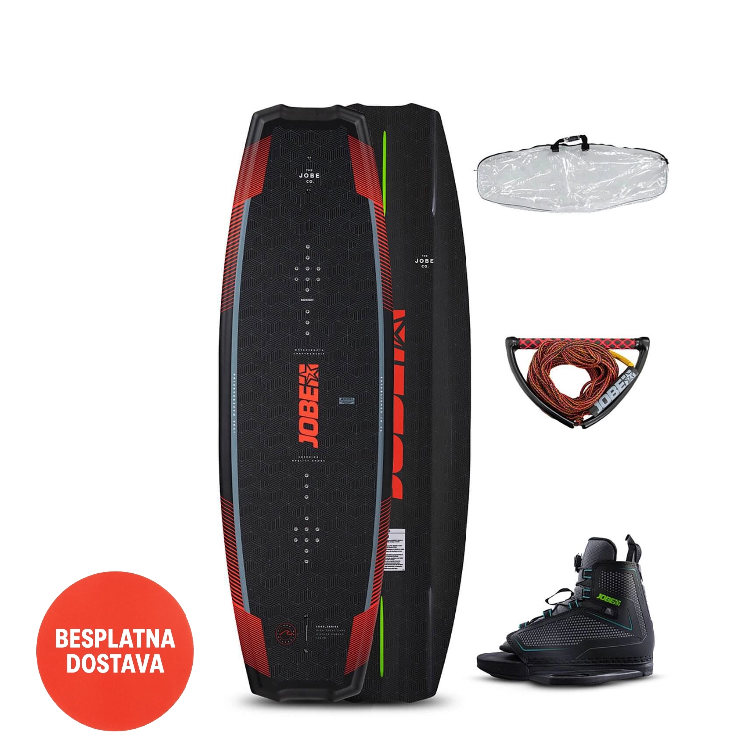 Jobe Logo Wakeboard 138 & Maze Bindings Jobe Logo Wakeboard 138 & Maze Bindings
